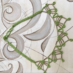 Green beaded necklace